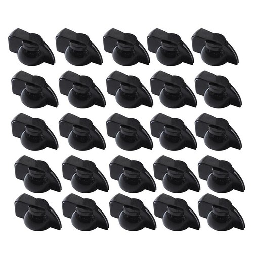 50pcs black guitar - black, 1/4"