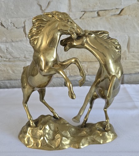 Chevaux enlacés laiton - chevaux,