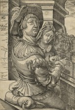 Christof Van Sichem / Jeune Homme Playing Psaltérion Salterio Tasses Groupe