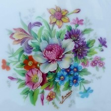 Ancien joli plat à gâteau signé - piédouche porcelaine Limoges LEGRAND    C7