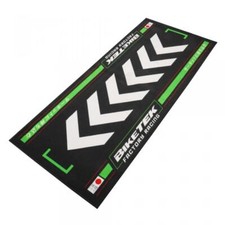 Tapis environnemental pour moto Biketek Garage Mat Rising Sun noir vert blanc