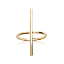 Bague barre ronde femme -