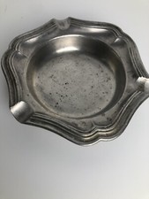 Ancien Cendrier Étain Vintage