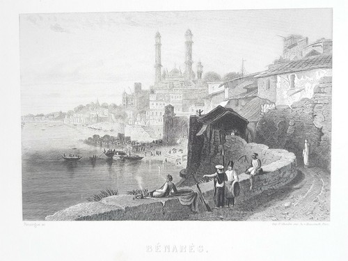 Benares inde gravure rouargue - benares,
