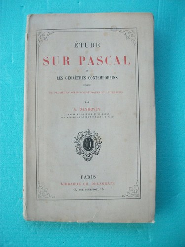 Desboves etude sur pascal - "etude,