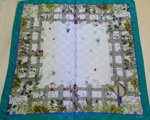 Foulard multicolore 100 soie - foulard,