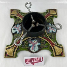 ➜PIED/SOCLE/SUPPORT de sapin/arbre de Noël carré fonte décoré main Ø9cm 2,534kg