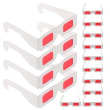  100 paires de lunettes 3D en carton : lunettes anaglyphes 3D universelles en