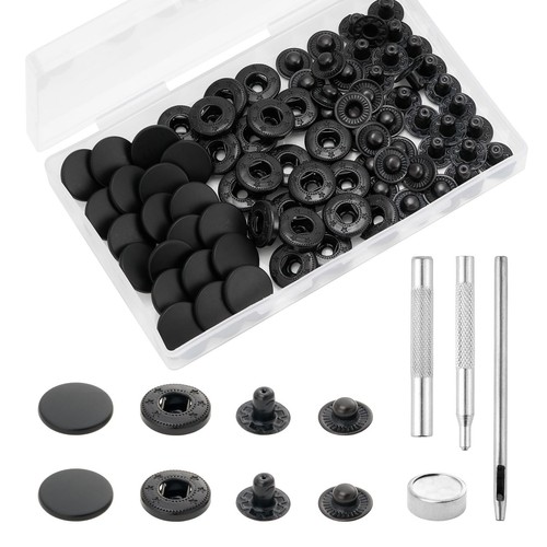 Boutons pression cuir avec - boutons-pression, en