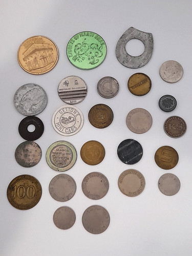 Lot jetons anciens et - jetons,