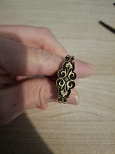 Fer A Dorer Bronze Ancien Feuilles Fleuron 32x13mm