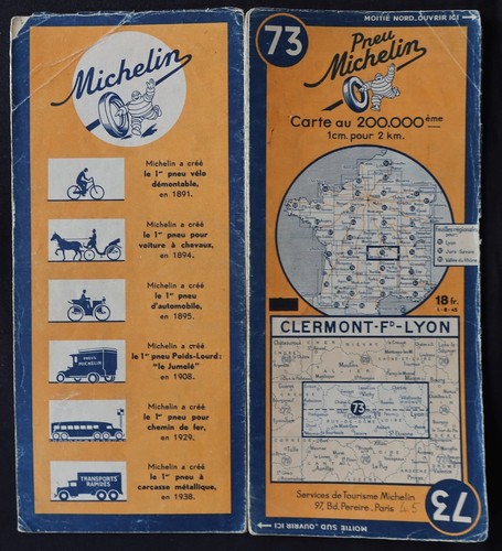 Carte michelin - michelin, 73