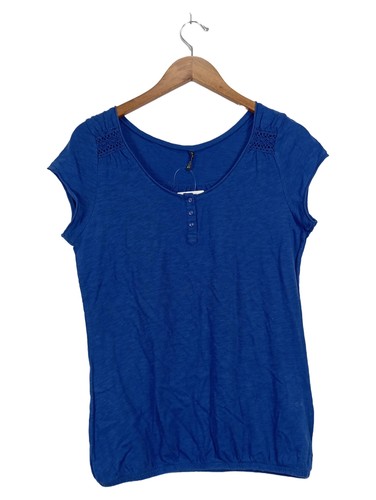 Amisu shirt femme bleu coton - t-shirt,