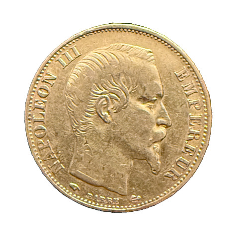 France 1859 gold francs - france, 20