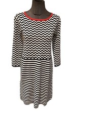 Très Belle Robe Coton Noir Blanche Max Mara Weekend 38 Tbe