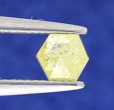 Déguisement Hexagone Diamant Naturel 0.29 Carats or Jaune Couleur Stepcut