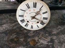 Ancien Mouvement  Horloge Oeil De Boeuf complet