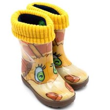 BOTTES DE NEIGE WELLIES ENFANTS DOUBLURE INTÉRIEURE AMOVIBLE BÉBÉ GARÇONS FILLES/GIRAFE