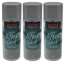 3x Baufix Argent Spray