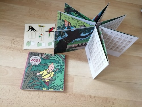 Calendrier 2021 tintin save - calendrier,