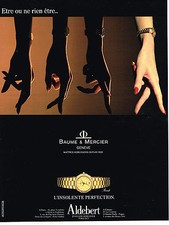 PUBLICITE ADVERTISING  1990    BAUME & MERCIER  montre