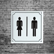 Plaque émaillée WC