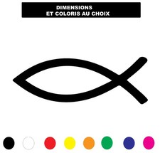 Sticker Autocollant Poisson Chrétien Ichthus – Vinyle Voiture Moto