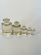 Lot de 5 Poids En Verre Décoration Vintage 1kg, ½kg, 200g, 100g, 50g Collection