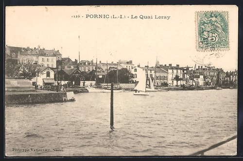 Cpa pornic quai leray 1907 - cpa,