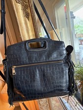 Sac MAJE M en cuir croco