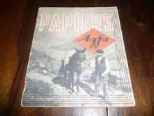 ANCIEN LIVRET PUBLICITE PAPIERS PHOTO PHOTOGRAPHIE AGFA