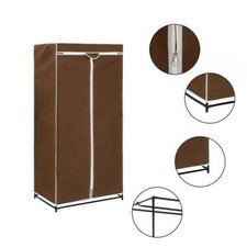 Garde-robe Marron Penderie Armoire de Rangement Etagère à Vêtements vidaXL