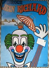 PROGRAMME CIRQUE / CIRCUS PROGRAM  Jean RICHARD Hervé Morvan 1984 Clown