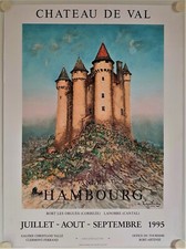 Affiche ANDRE HAMBOURG 1995 Exposition CHATEAU DE VAL