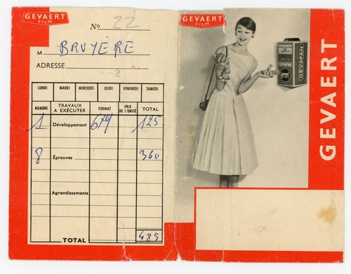 Gevaert film ancienne pochette