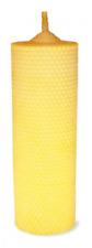 bougie cire d'abeille 100% 600 g H260 D.80mm naturelle FM  Maisontalentdor.com