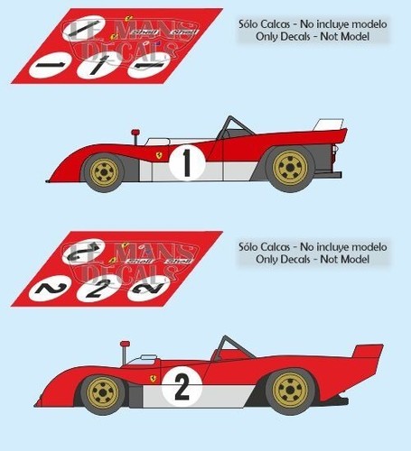Décal ferrari 312 mans - pb,