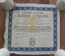 ANDRE CITROEN SOCIETE ANONYME