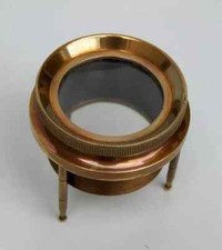 Trépied loupe en verre laiton