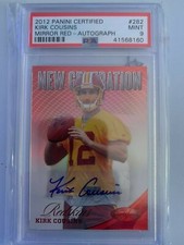 2012 Panini Certified Kirk Cousins Mirror Red - Autograph PSA 9