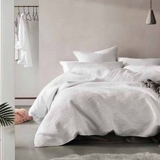 Couette simple brodée blanche Boutis Living 170x260