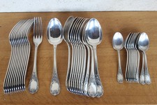 Ménagère Couverts Christofle Métal Argenté Marly Louis XVI Fourchette Cuilliere