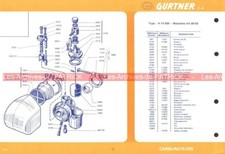 Fiche Carburateur GURTNER Type H14-569 MOTOBECANE MOBYLETTE AV 89-50 1980