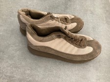 Tennis cuir tissu beige - tennis,