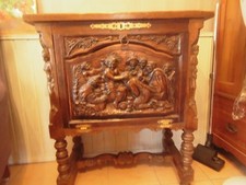 meuble bar ancien en bois massif