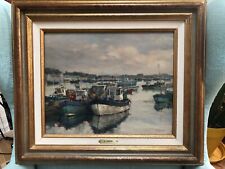 André DISDIER. Huile sur toile "Concarneau".   dim. toile 33X41 cm / cadre 50X58
