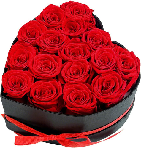 Preserved roses heart shape - preserved,