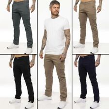 Enzo Cargo Combat Pantalon Jeans Hommes Slim Décontracté Coton Stretch Travail