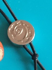 Charm Argenté Rose 4 Trous