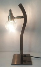 lampe table orientable metal verre potence rotule halogène design moderne 